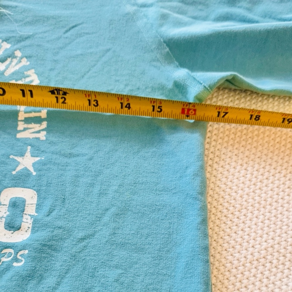 SCRAPBOOK Turquoise Rodeo Sweatshirt w Raw Hem - Picture 14 of 15